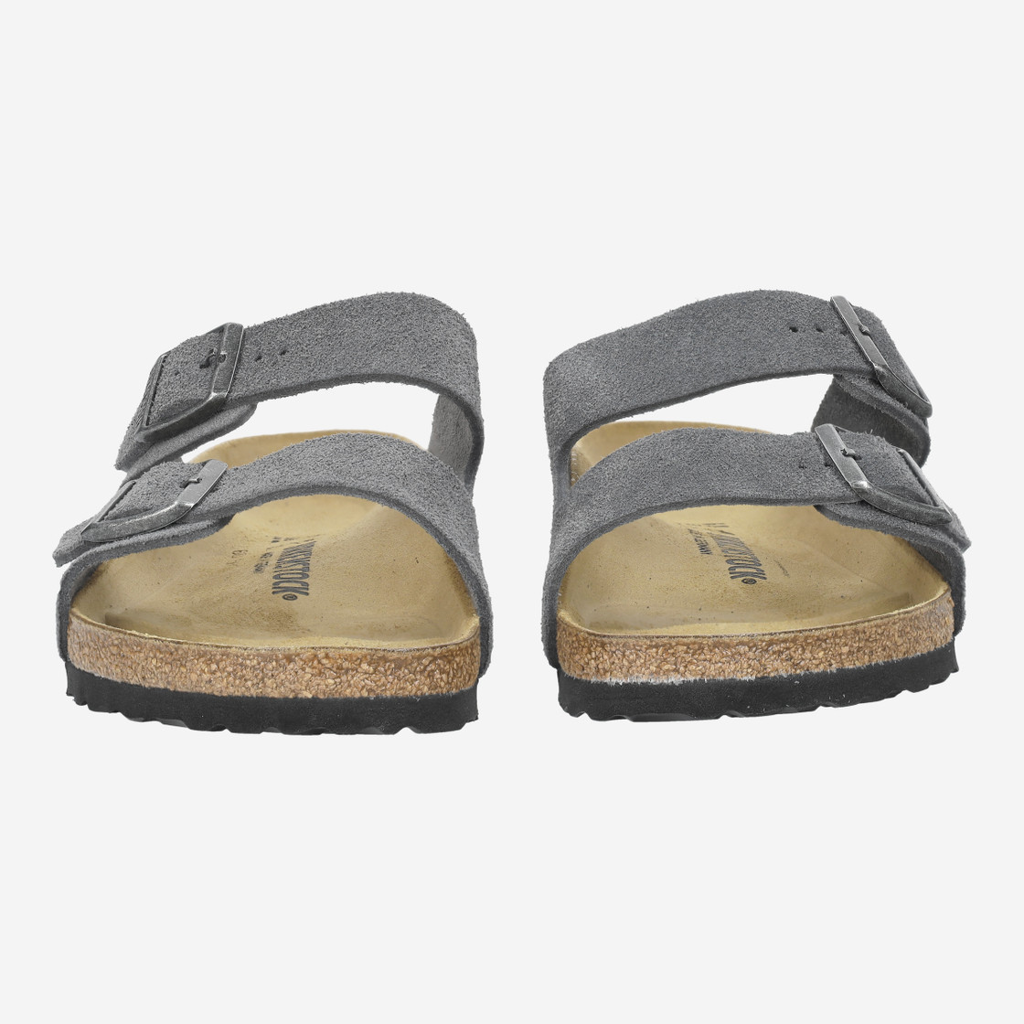 birkenstock ARIZONA SUEDE - Grau - Frontansicht