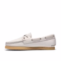 Clarks Godney Boat - Weiß - Frontansicht