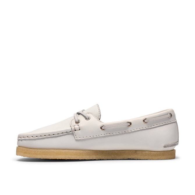 Clarks Godney Boat - Weiß - Frontansicht