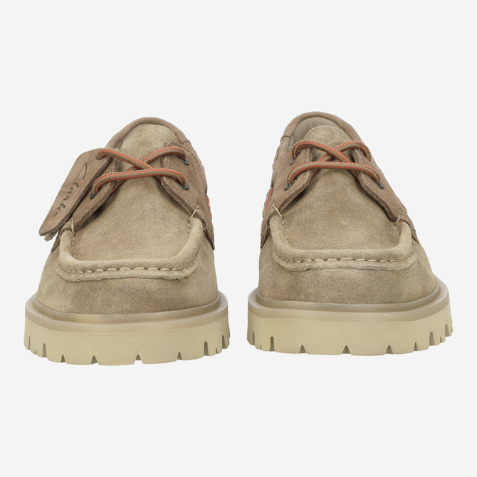 Clarks Cleyhill Boat - Beige - Frontansicht