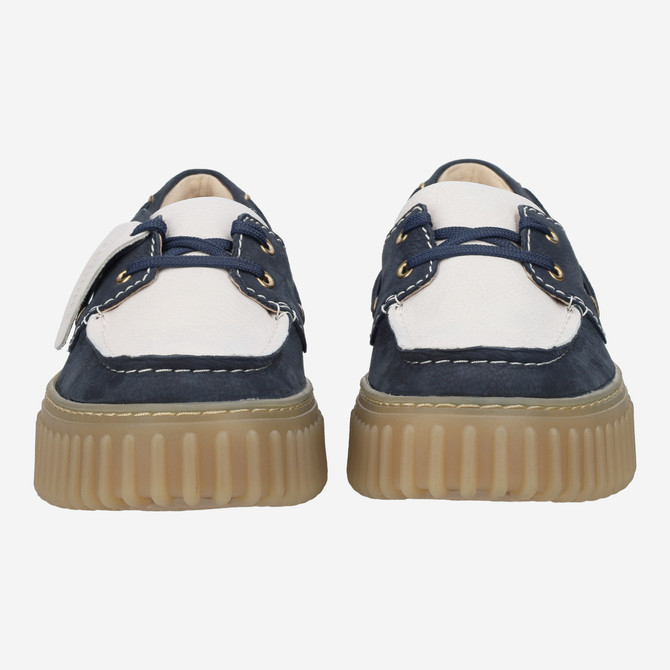 Clarks Torhill Boat - Blau, kombiniert - Frontansicht