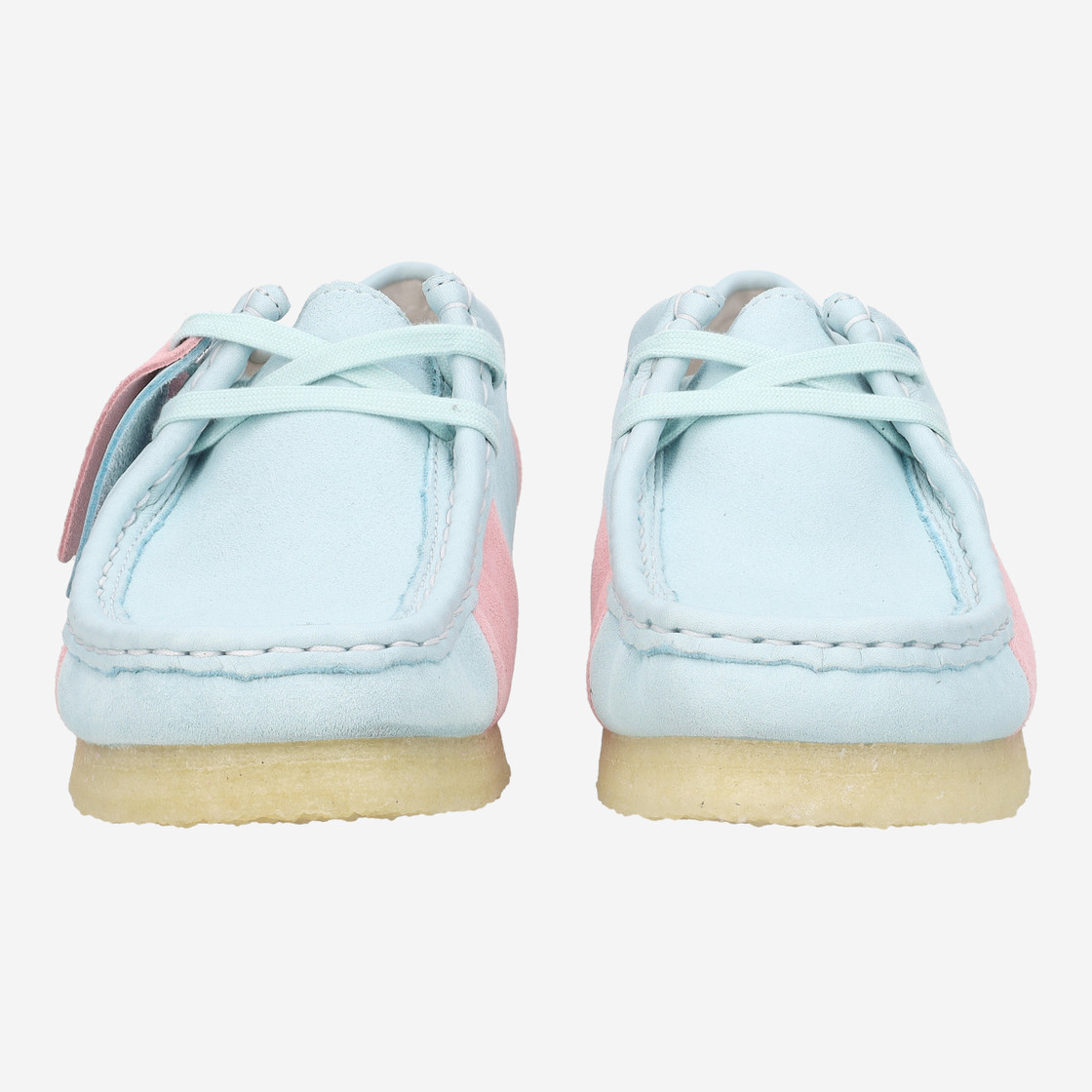 Clarks Wallabee - Blau, kombiniert - Frontansicht