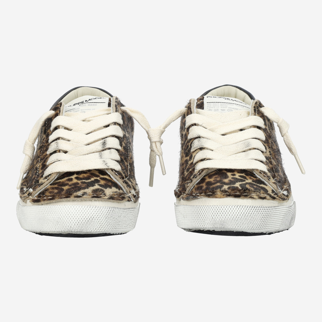 Philippe Model PRSX LOW - Braun / Leo-Look - Frontansicht