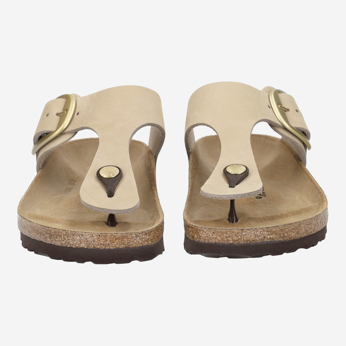 birkenstock GIZEH BIG BUCKLE - Braun / Beige - Frontansicht