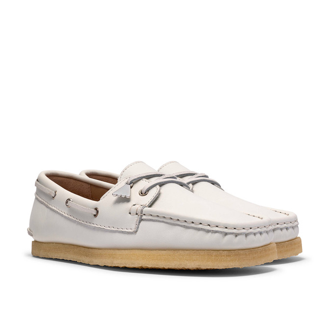 Clarks Godney Boat - Weiß - Seitenansicht