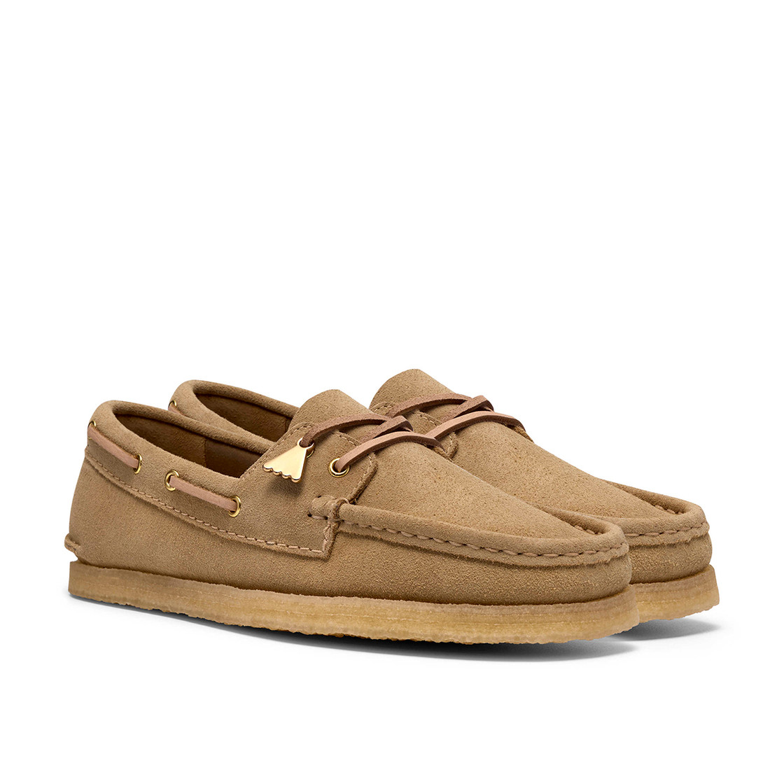 Clarks Godney Boat - Beige - Seitenansicht