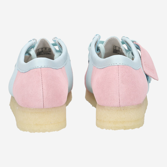 Clarks Wallabee - Blau, kombiniert - Seitenansicht