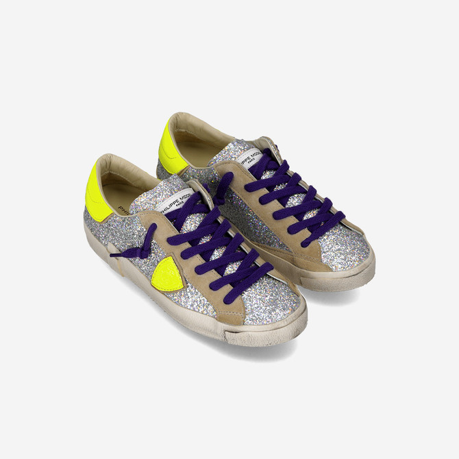 Philippe Model PRSX LOW - Silber - Seitenansicht