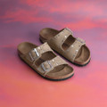 birkenstock ARIZONA RIVET SUEDE - Braun kombiniert