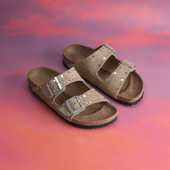 birkenstock ARIZONA RIVET SUEDE - Braun kombiniert