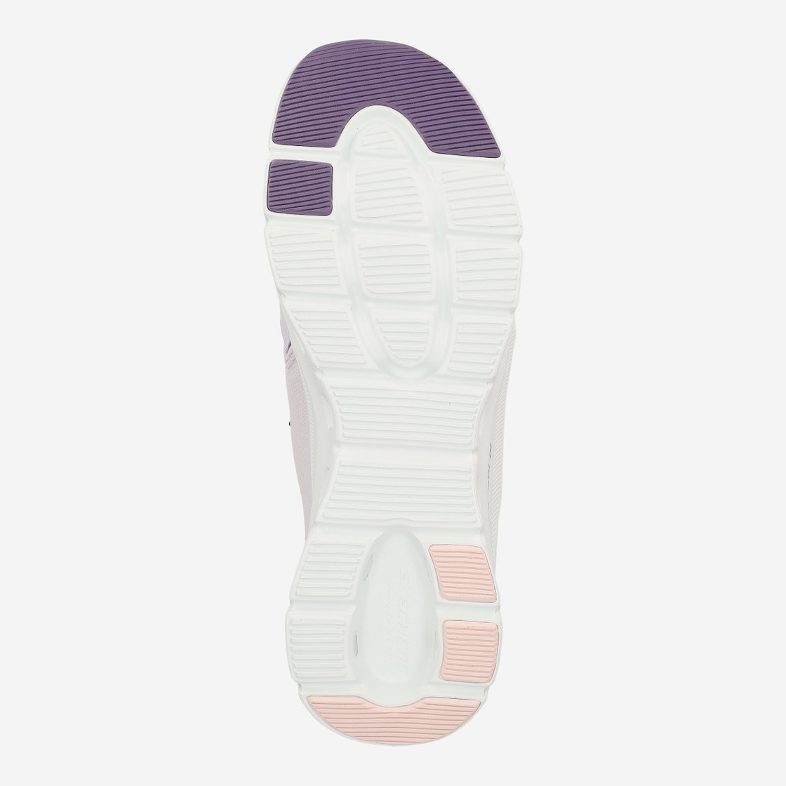 Skechers GLIDE STEP - Weiß / Lila - Draufsicht