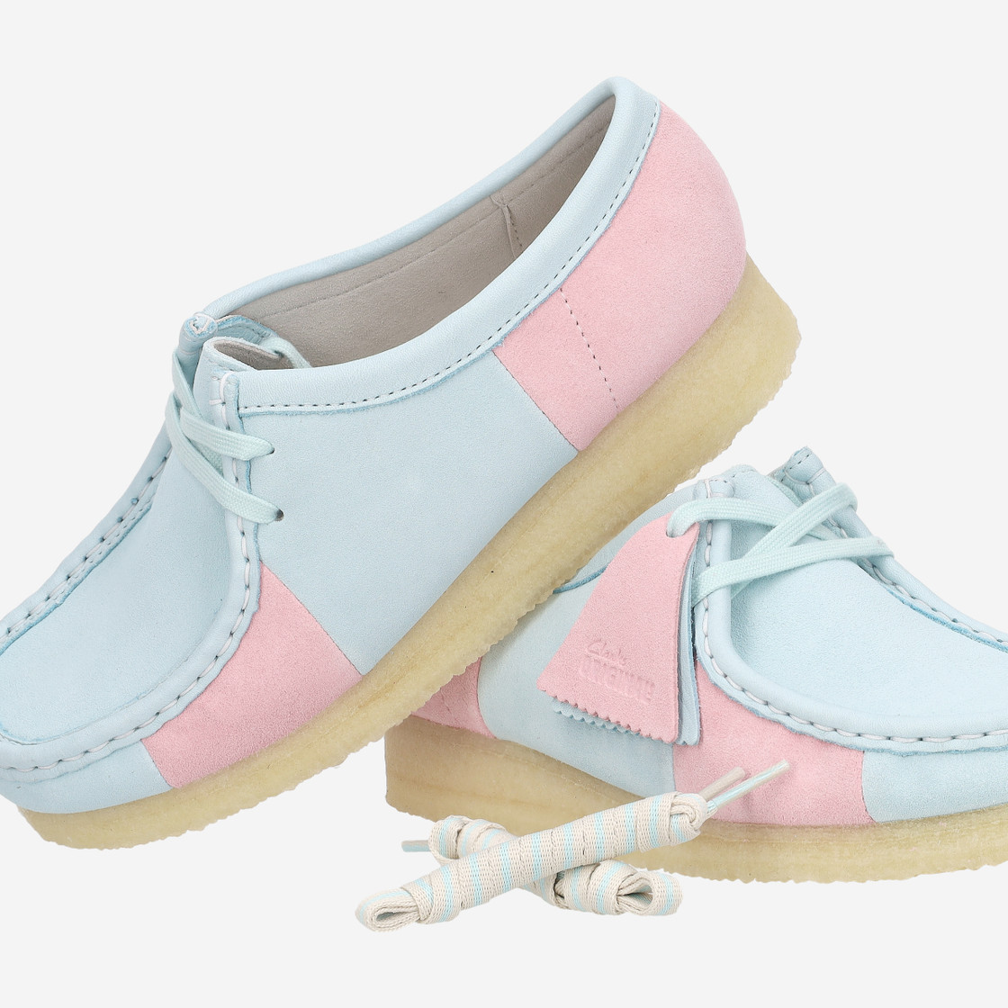 Clarks Wallabee - Blau, kombiniert - Sonderbild