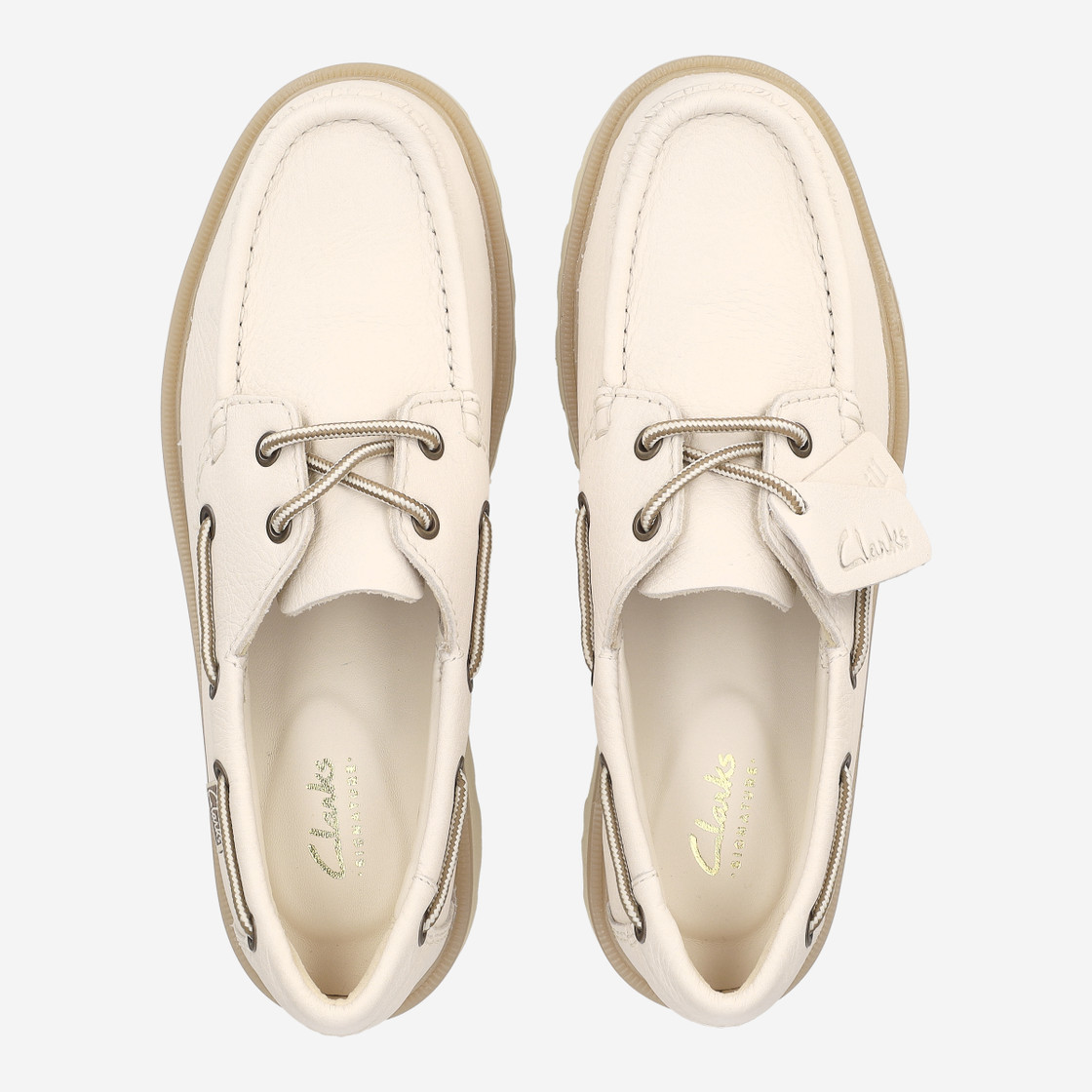 Clarks Cleyhill Boat - Beige - Sohle
