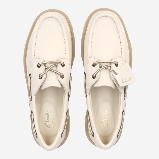 Clarks Cleyhill Boat - Beige - Sohle