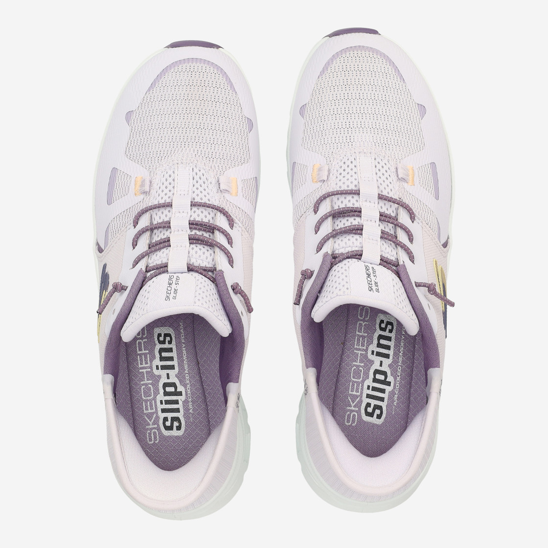 Skechers GLIDE STEP - Weiß /  Lila  - Sohle