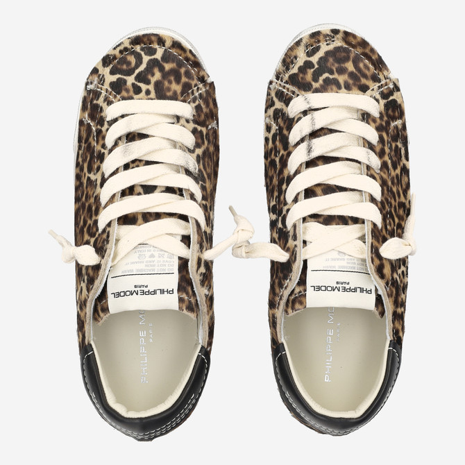 Philippe Model PRSX LOW - Braun / Leo-Look - Sohle