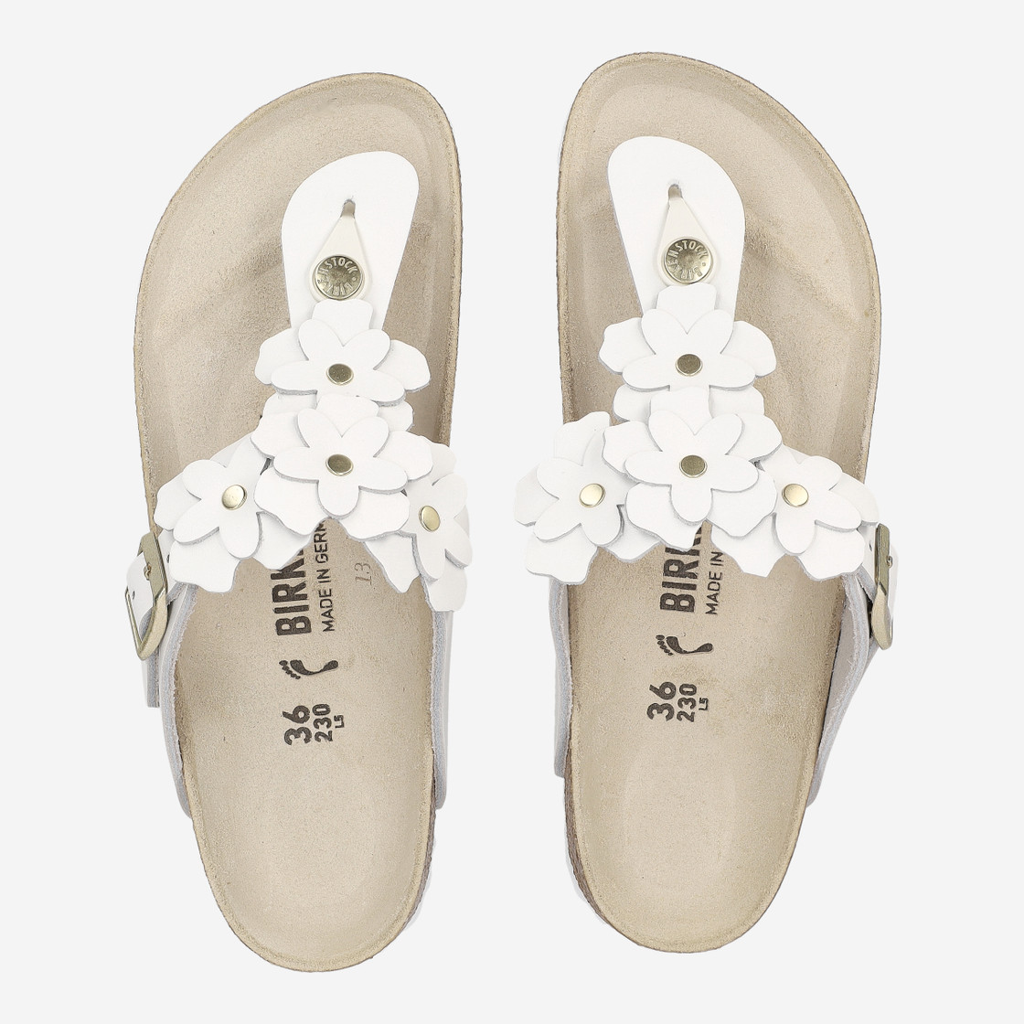 birkenstock GIZEH FLOWER - Weiß (Creme) - Sohle