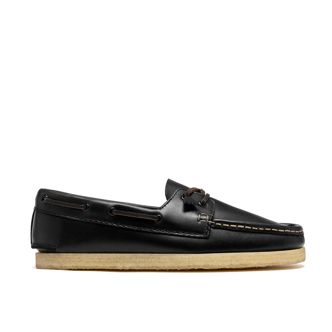 Clarks Godney Boat - Schwarz - Rückansicht