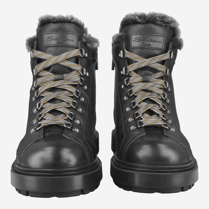 Santoni 18190 N01 - Schwarz - Frontansicht