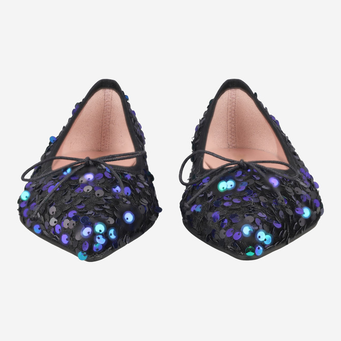 Pretty Ballerinas 53.603 - Blau, kombiniert - Frontansicht