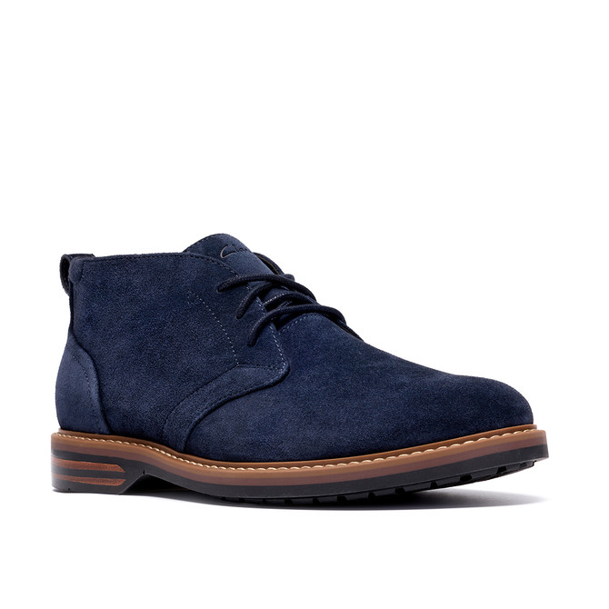 Clarks Aldwin2 Chukka - Blau - Seitenansicht