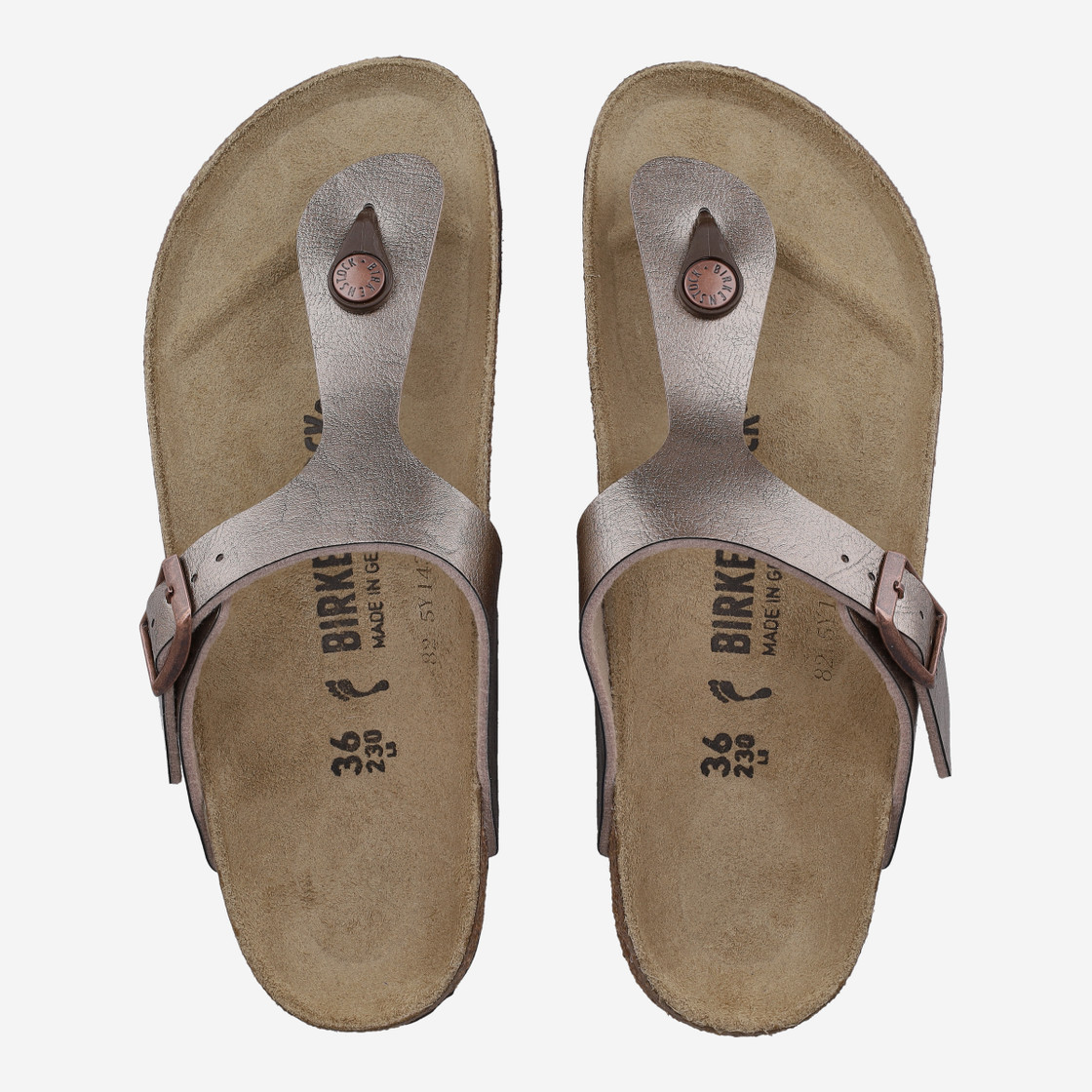 birkenstock GIZEH BIRKO-FLOR - Beige, metallik - Sohle