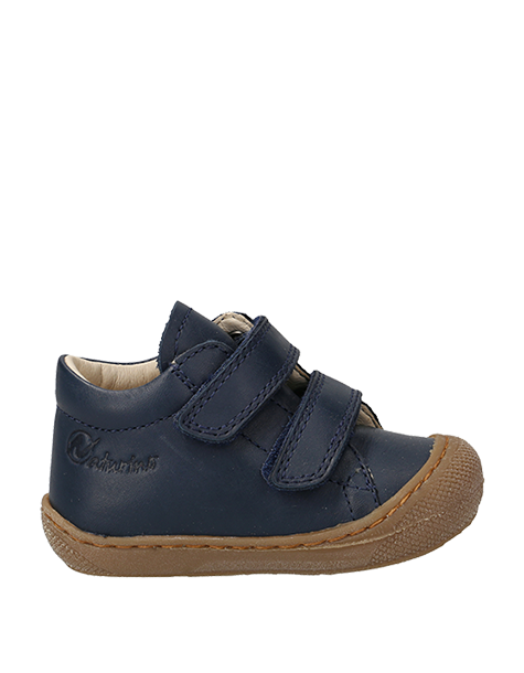 Naturino Carex VL Sneakers Aus Leder – Kinderschuhe Mit Klettverschluss, Rote Details, Für Schule & Freizeit